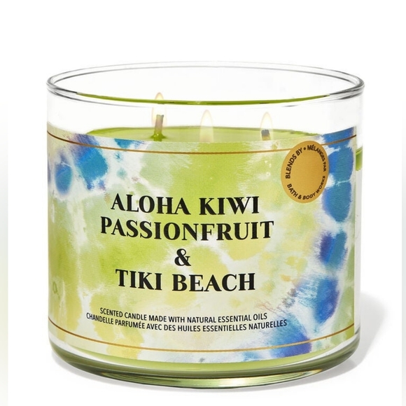 Bath & Body Works Other - Bath & Body Works 3 Wick Candle Aloha Kiwi Passionfruit & Tiki Beach